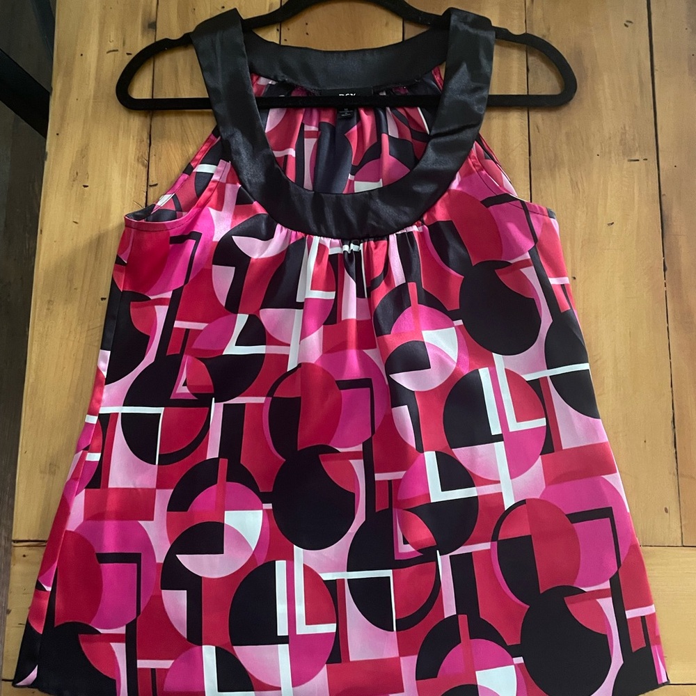 BCX Pink and Black Halter Top